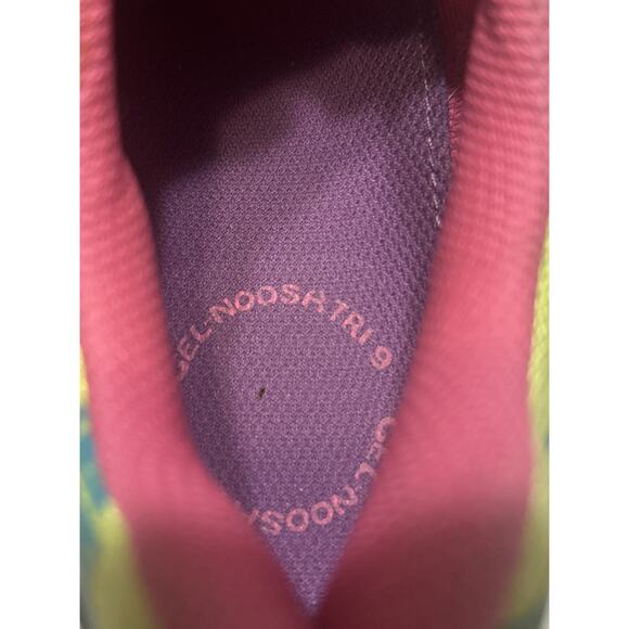 ASICS Womens Gel Noosa Tri 9 Size 5.5 Running Shoes Multicolor Green C401N - Picture 8 of 9